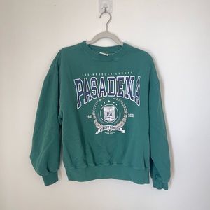 Pull&Bear vintage green sweatshirt